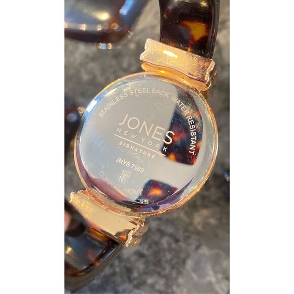 Vintage Jones New York Tortoise Shell Cuff Watch Set - Picture 8 of 12